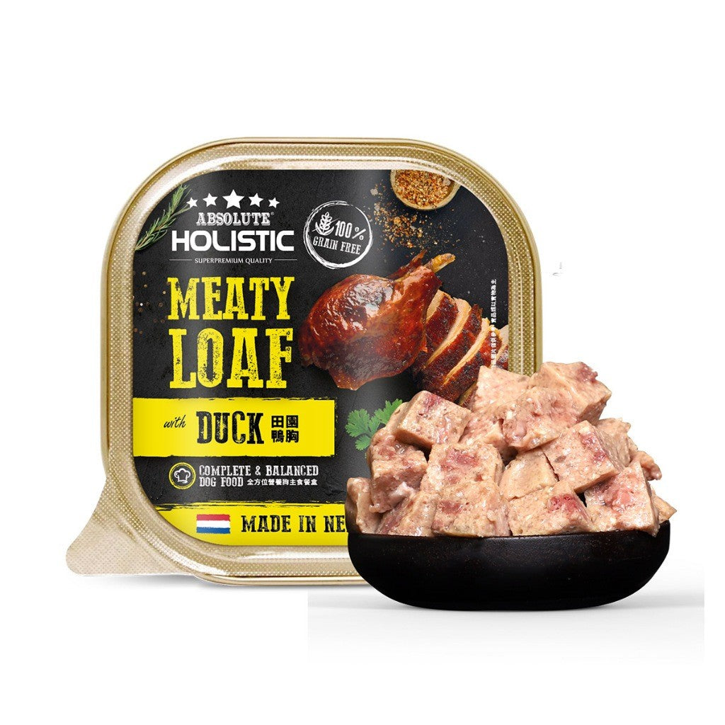 Absolute Holistic Meatloaf Dog Tray Food 100g | Salmon Lamb Duck | Wet Dog Food