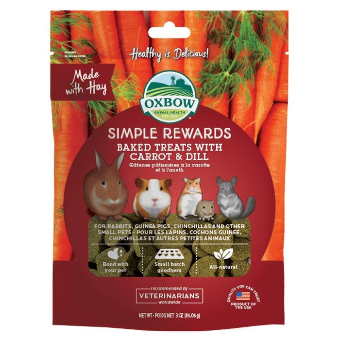 Oxbow Simple Rewards Treats (Rabbits, Guinea Pigs, Chinchilla) Baked Apple, banana