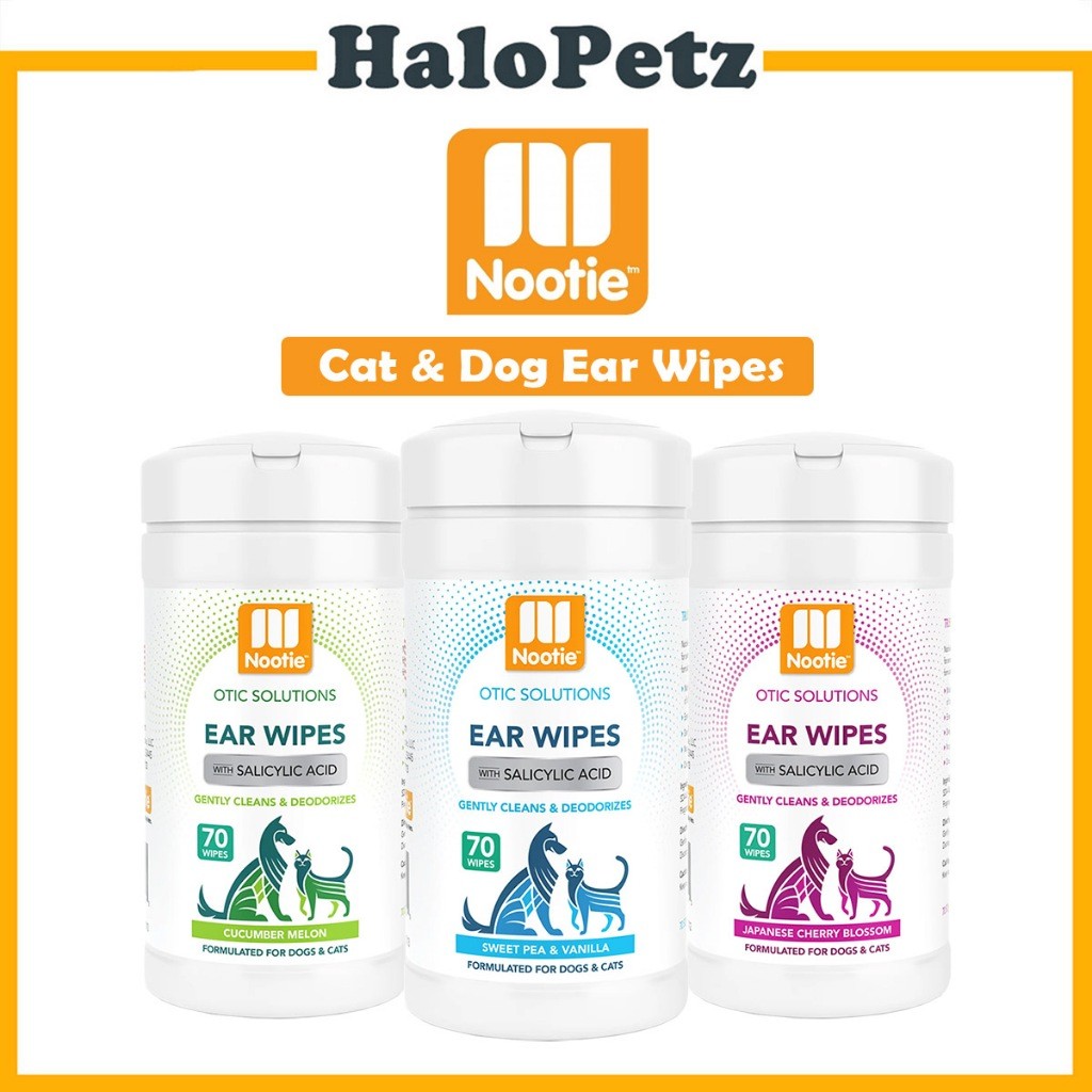 Nootie Ear Wipes for Cats & Dog 70cts