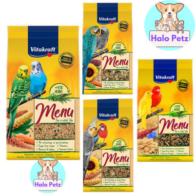 Vitakraft Menu Bird Food 1kg  | Budgie | Lovebird, Cockatiel | Canary | Parrot