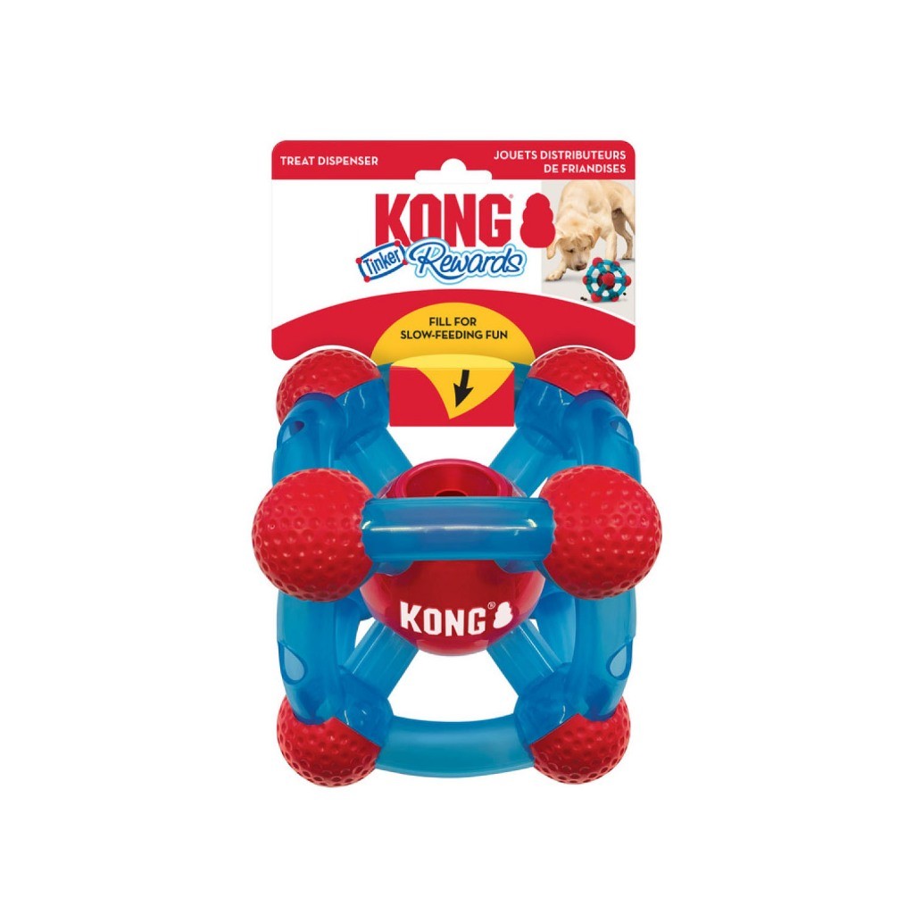 Kong Interactive Treat Dispenser Dog Toy | Rewards | Replay | Gyro | Bamboo | Wobbler | Bone (Random Color)