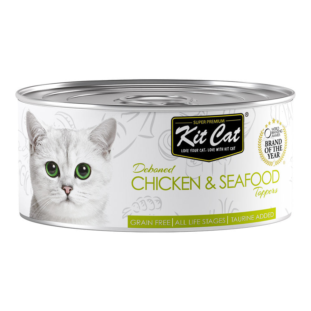 [24 Cans] Kit Cat Deboned Canned Food Topper 80g
