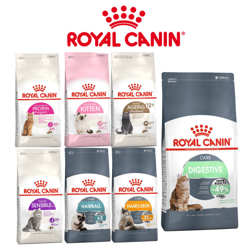 Royal Canin Cat Dry Food -Indoor Digestive Exigent Urinary Hairball Fit 32, Sensible Sterilised Aging Kitten