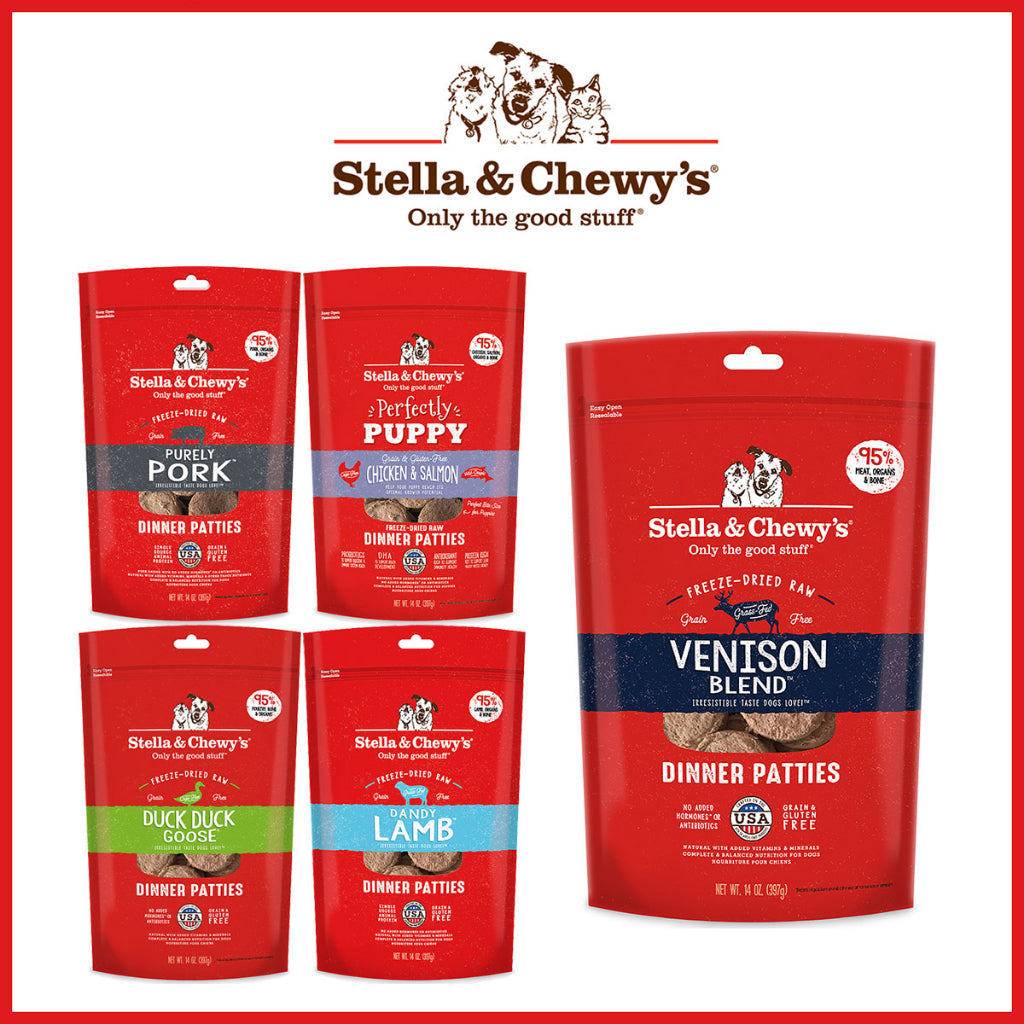 Stella & Chewy's Freeze-Dried Raw Dinner Patties Dog Food 14oz | Grain-Free Raw Nutrition