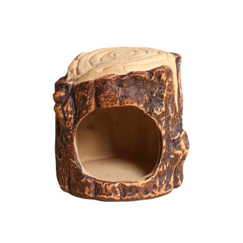Hamster Accessories Ceramic House Hideout Feeding Food Bowl