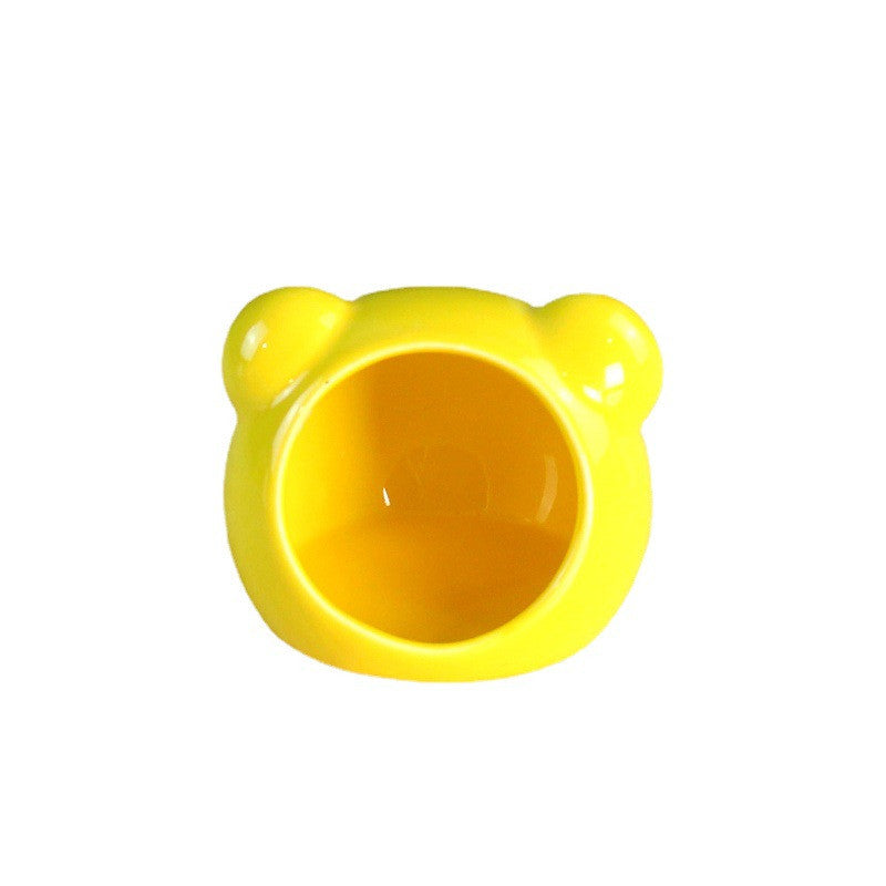 Hamster Accessories Ceramic House Hideout Feeding Food Bowl