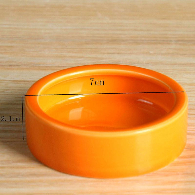 Hamster Accessories Ceramic House Hideout Feeding Food Bowl