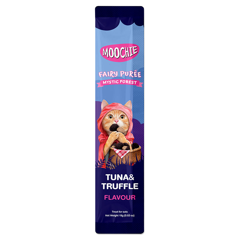 Moochie Cat Fairy Purée Cat Treats 5pcs | Tuna, Bonito, Salmon, Goat Milk