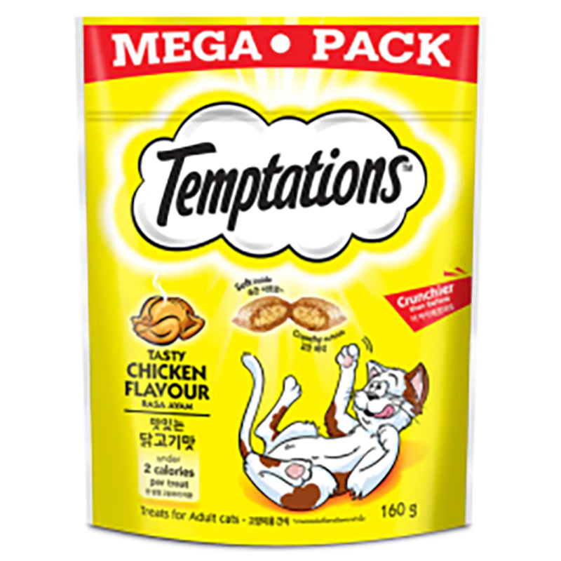 Temptations Mega Pack Cat Treats 160g Chicken/ Tuna/ Salmon