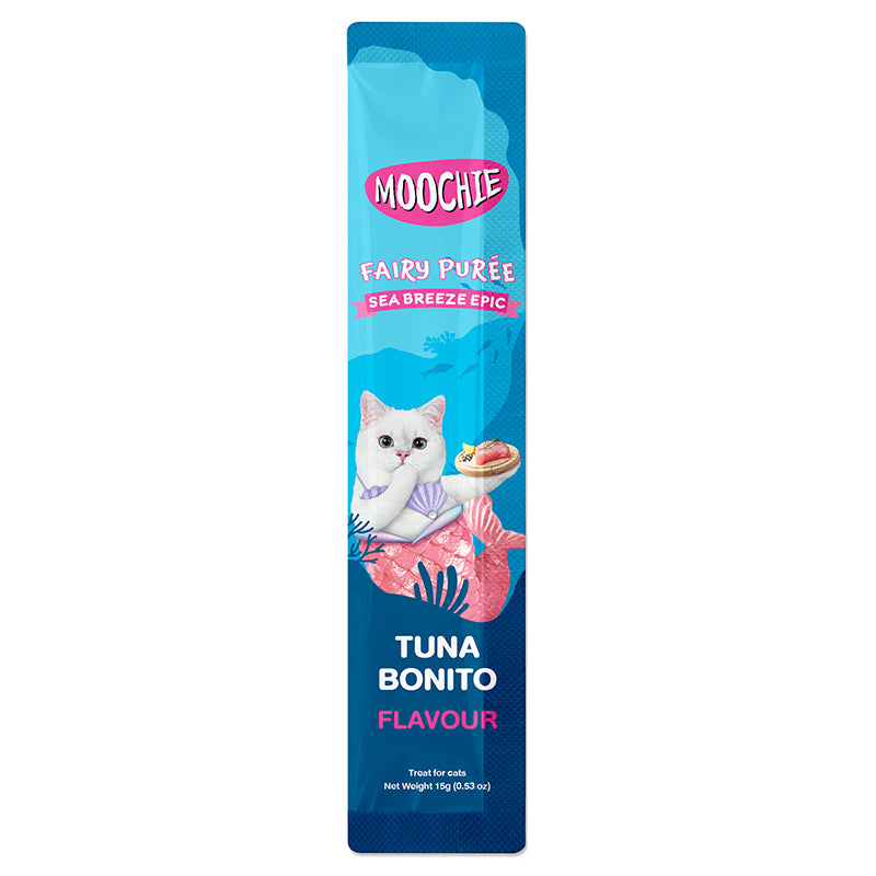 Moochie Cat Fairy Purée Cat Treats 5pcs | Tuna, Bonito, Salmon, Goat Milk