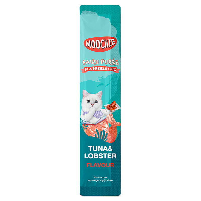 Moochie Cat Fairy Purée Cat Treats 5pcs | Tuna, Bonito, Salmon, Goat Milk