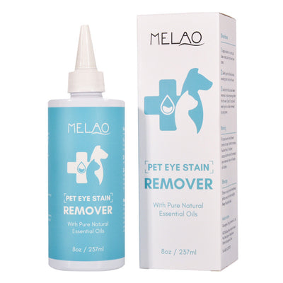 Melao Pet Tear Stain Remover with Pure Natural Essential Oils 8oz 237ml