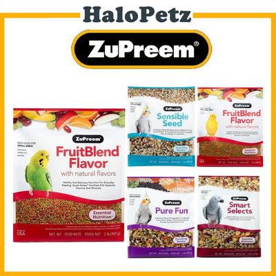 Zupreem Bird Food - Fruitblend, Smart Select, Pure Fun, Natural, Sensible Seeds for Parakeet, Conure, Parrot, Cockatiel