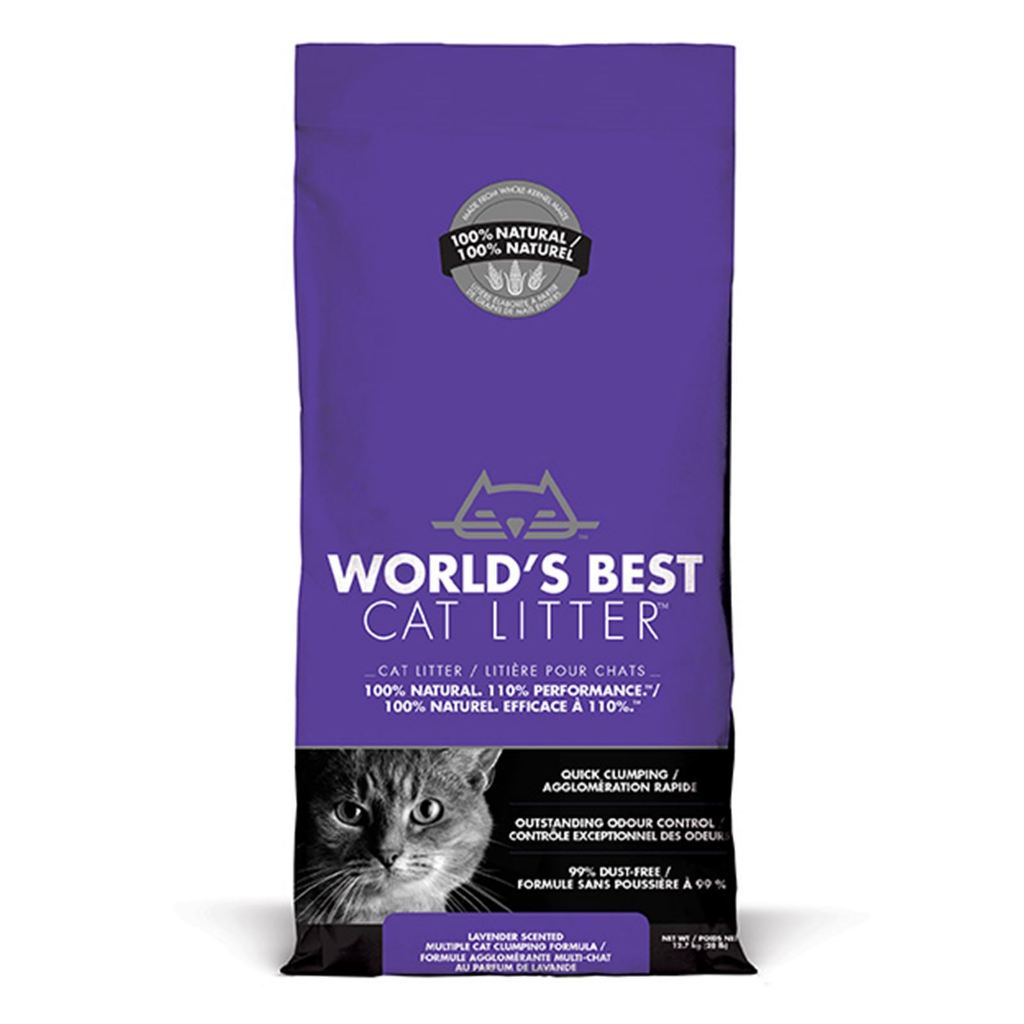 World's Best Cat Litter 28lbs / 24lbs | Low Tracking, Clumping, Multiple, Lotus, Lavender, Zero Mess
