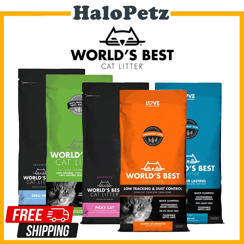 World's Best Cat Litter 28lbs / 24lbs | Low Tracking, Clumping, Multiple, Lotus, Lavender, Zero Mess