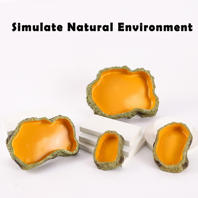 Reptile Resin Food & Water Bowl | Frog Tortoise Snake Gecko Hermit Crab