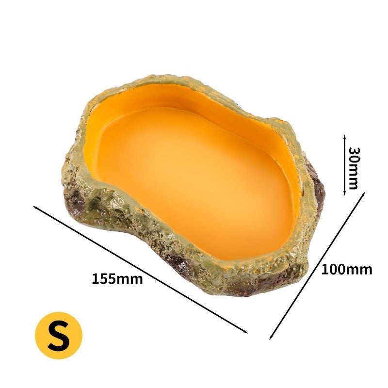 Reptile Resin Food & Water Bowl | Frog Tortoise Snake Gecko Hermit Crab