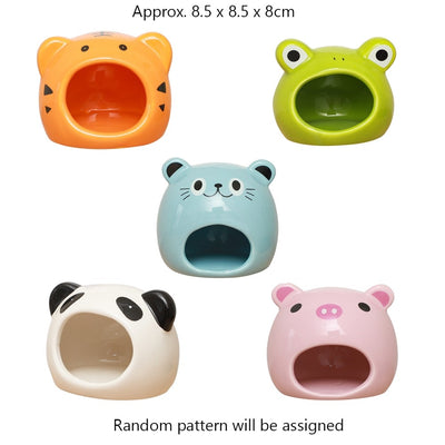 Hamster Accessories Ceramic House Hideout Feeding Food Bowl