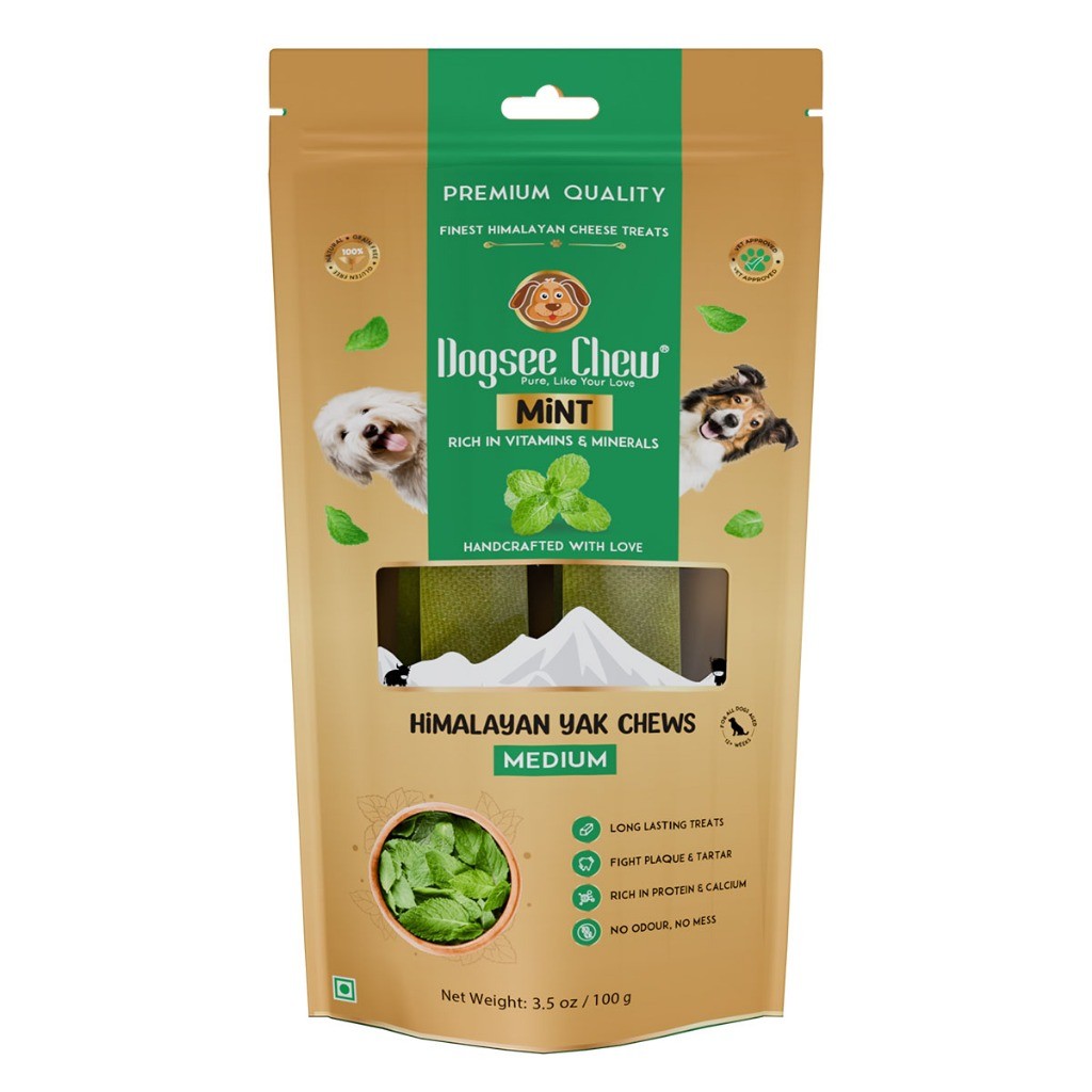 Dogsee Himalayan Yak Cheese Dental Chew | Peanut Butter | Blueberry | Mint | Dog