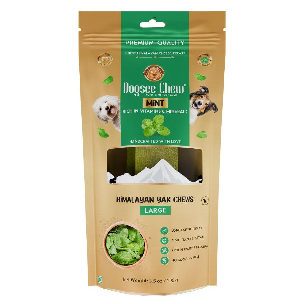 Dogsee Himalayan Yak Cheese Dental Chew | Peanut Butter | Blueberry | Mint | Dog