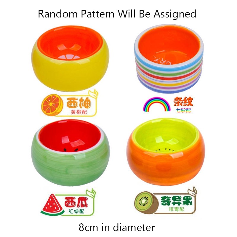 Hamster Accessories Ceramic House Hideout Feeding Food Bowl