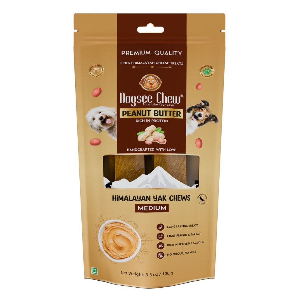 Dogsee Himalayan Yak Cheese Dental Chew | Peanut Butter | Blueberry | Mint | Dog