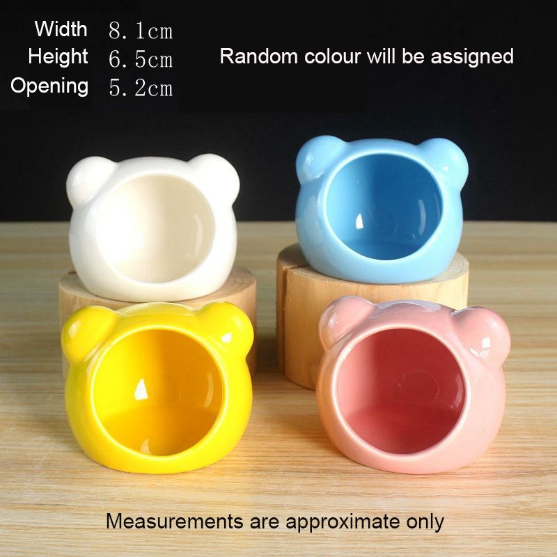 Hamster Accessories Ceramic House Hideout Feeding Food Bowl