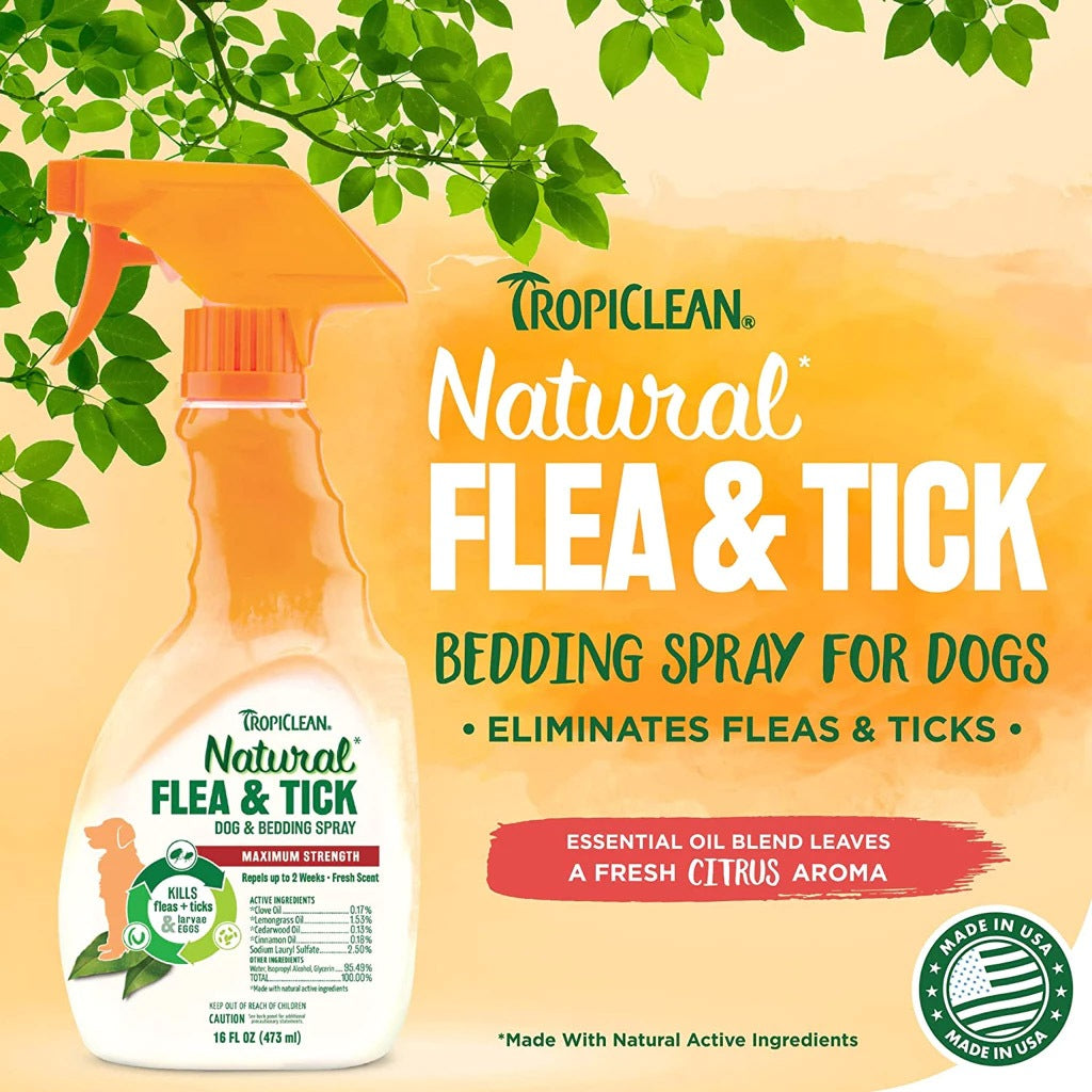 Tropiclean Flea & Tick Spray | Shampoo | Dog