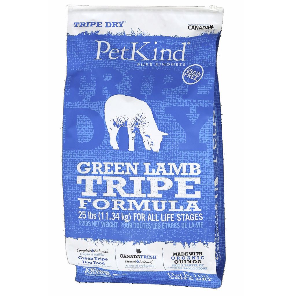 Petkind Triple Formula Dog Tripe Dry Food 25lbs | Grain-Free with Green Tripe