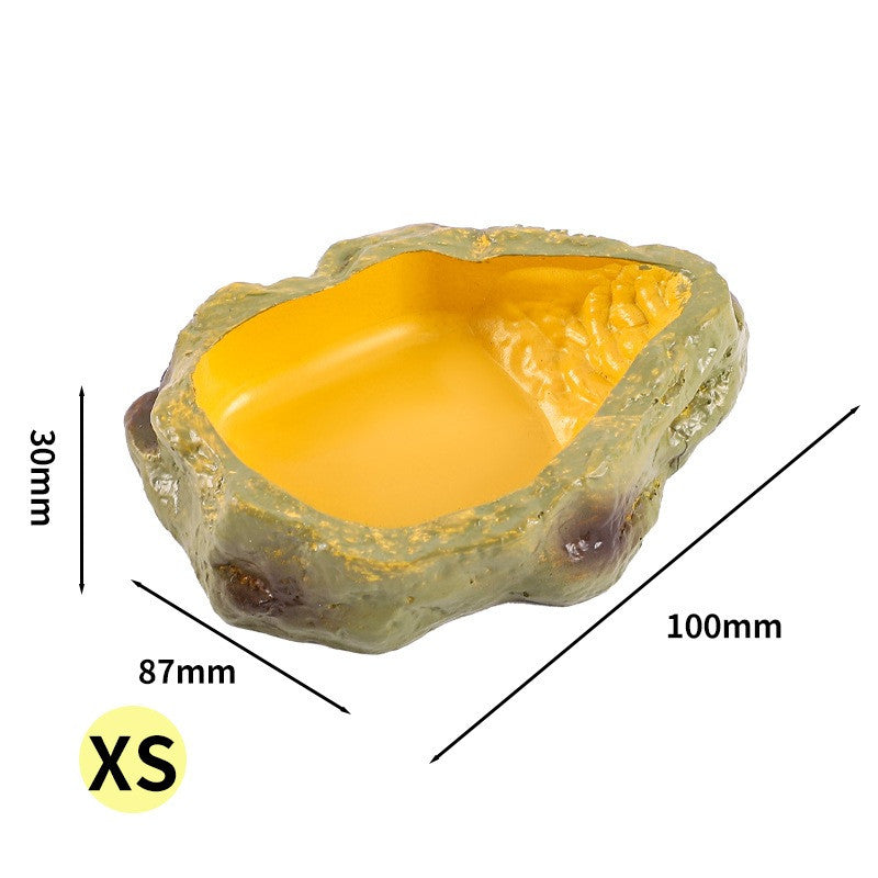 Reptile Resin Food & Water Bowl | Frog Tortoise Snake Gecko Hermit Crab