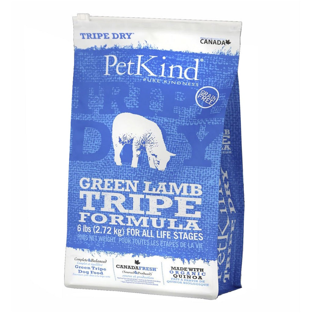 Petkind Triple Formula Dog Tripe Dry Food 6lbs | Grain-Free with Green Tripe