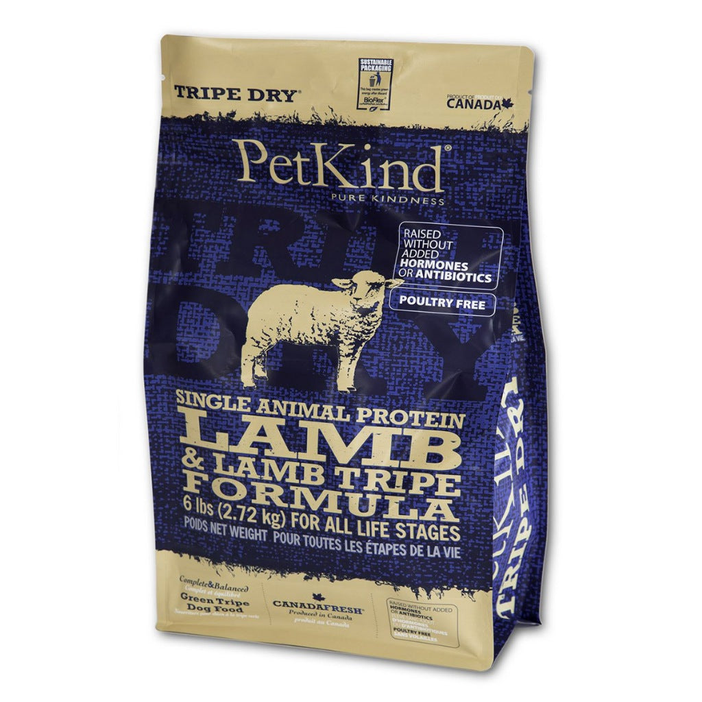 Petkind Triple Formula Dog Tripe Dry Food 6lbs | Grain-Free with Green Tripe