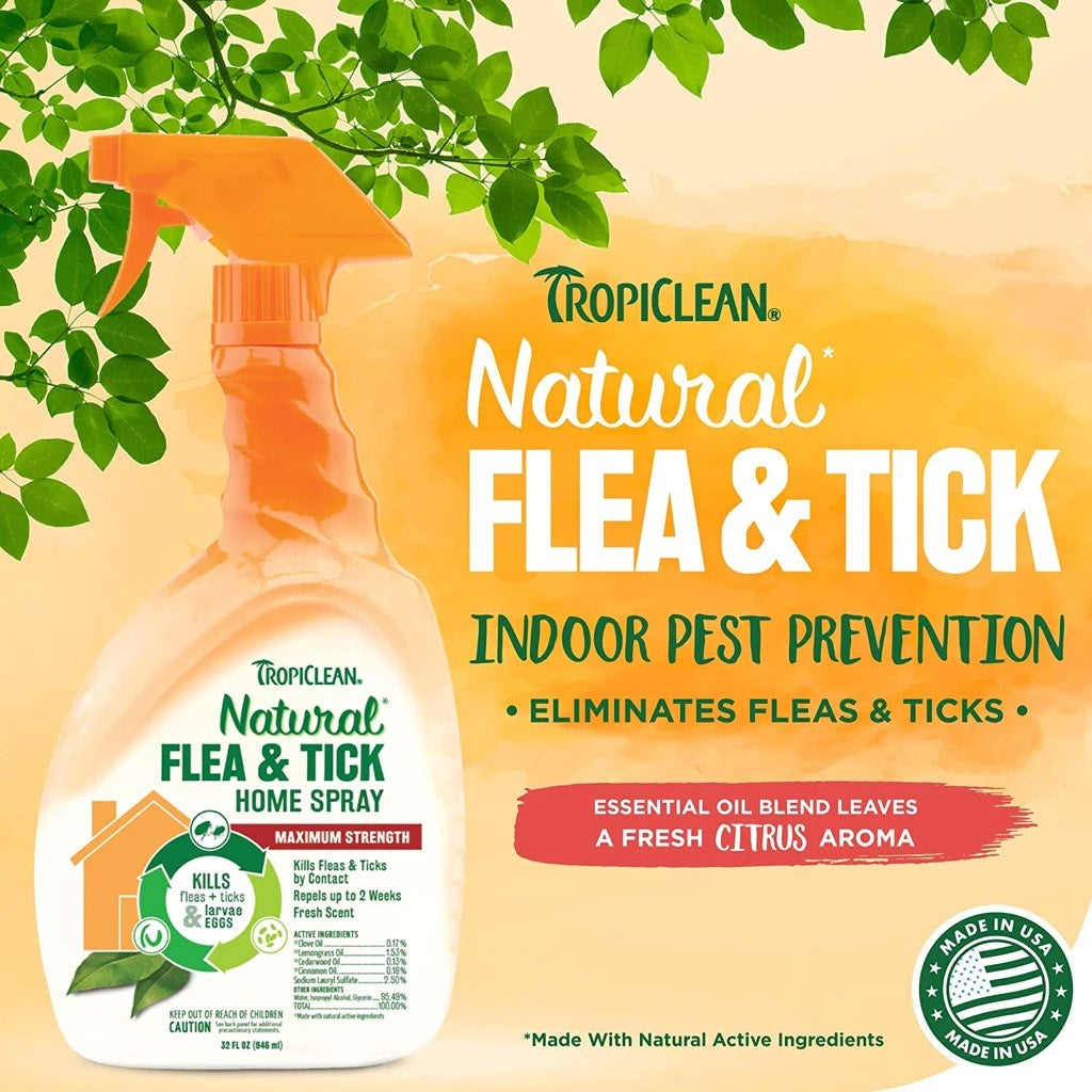 Tropiclean Flea & Tick Spray | Shampoo | Dog