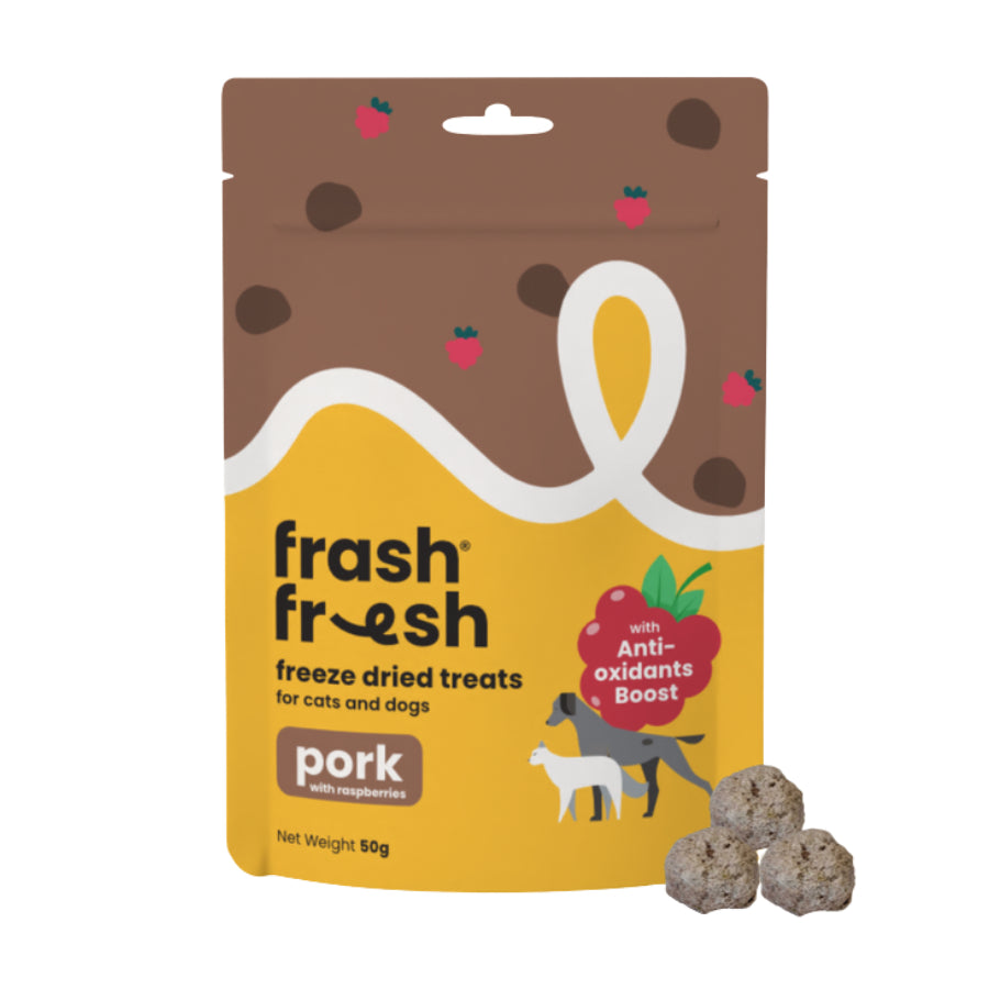 frashfresh Freeze Dried Dog & Cat Treats with Antioxidants and Immunity Boost - Beef | Chicken | Kangaroo | Pork