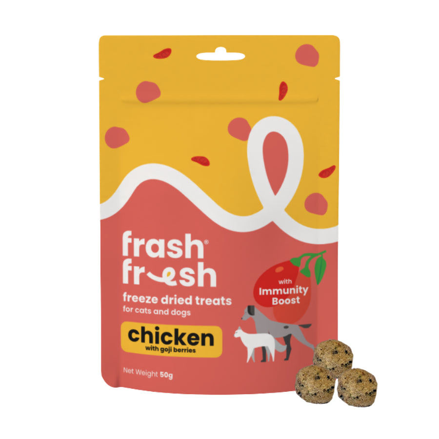 frashfresh Freeze Dried Dog & Cat Treats with Antioxidants and Immunity Boost - Beef | Chicken | Kangaroo | Pork