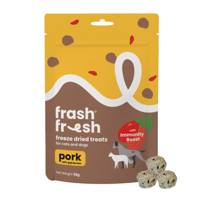 frashfresh Freeze Dried Dog & Cat Treats with Antioxidants and Immunity Boost - Beef | Chicken | Kangaroo | Pork