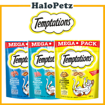 Temptations Mega Pack Cat Treats 160g Chicken/ Tuna/ Salmon