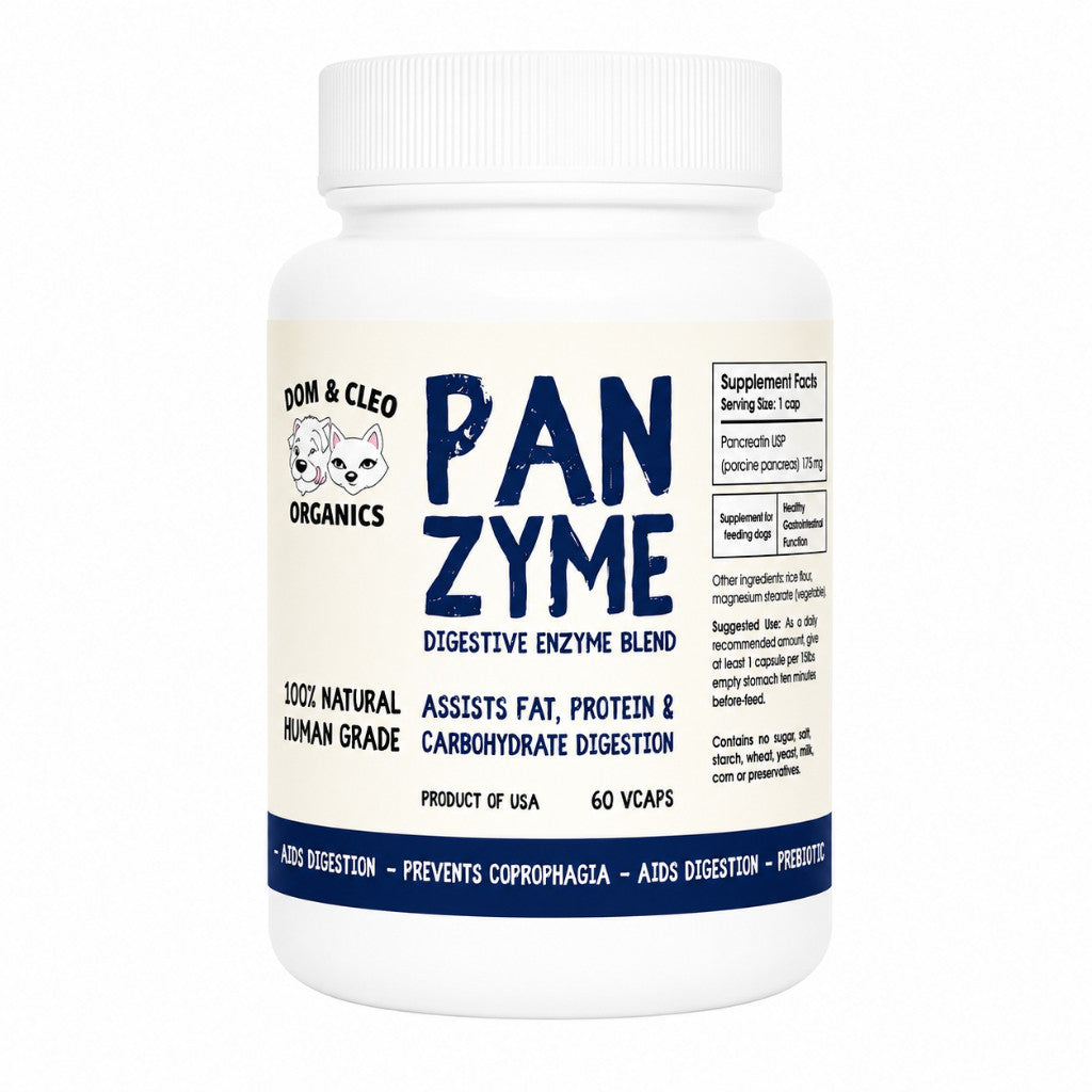 Dom & Cleo Supplement | Wild Fish | Cod Liver Oil | Panzyme | Joint | Probiotics | Dog & Cat | Digestive | Colostrum