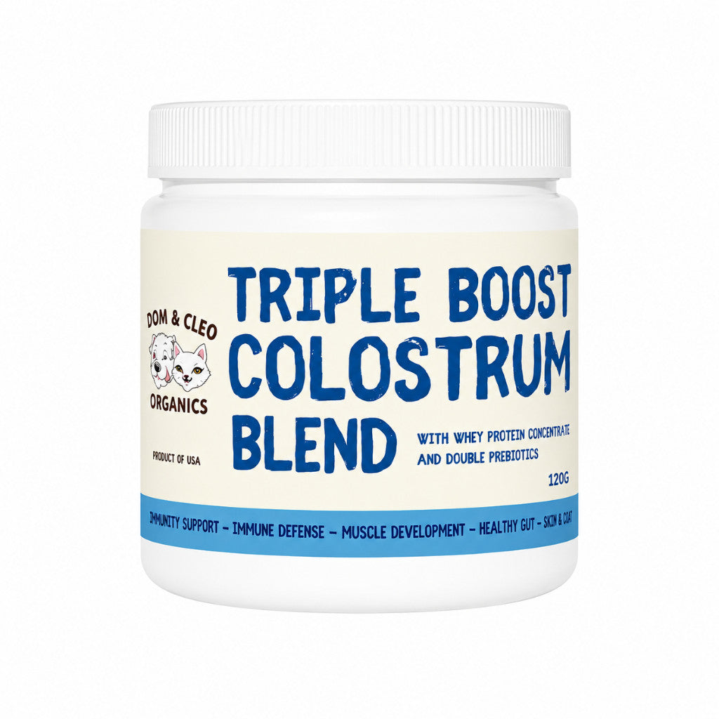 Dom & Cleo Supplement | Wild Fish | Cod Liver Oil | Panzyme | Joint | Probiotics | Dog & Cat | Digestive | Colostrum