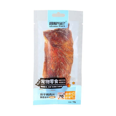 Adventure With It Natural Meat Jerky Dog Cat Treats Pork Slice Duck Slice Chicken Breast Snack | High Protein Slow Baked