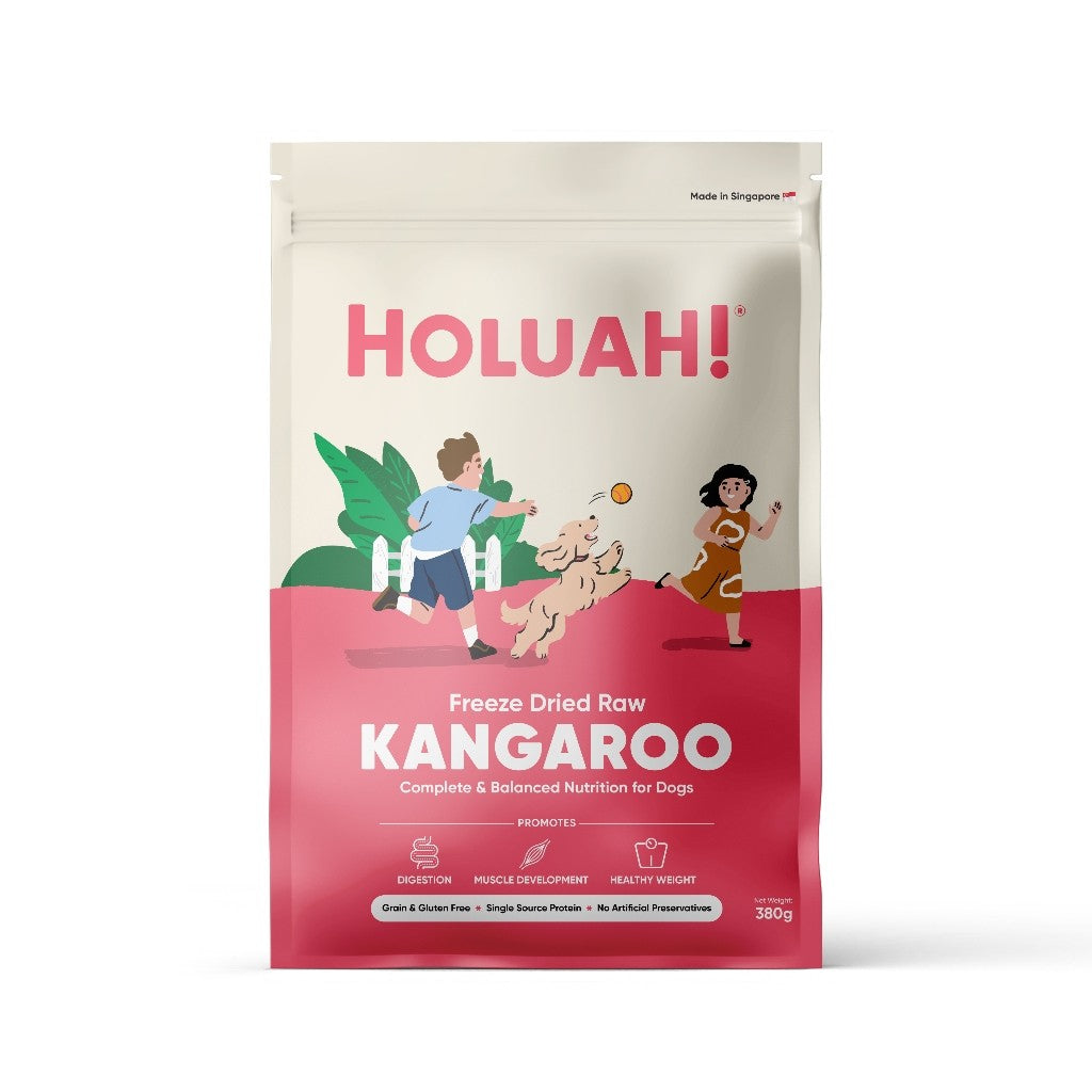 Holuah! Freeze Dried Food For Dogs 380/400g - Beef | Kangaroo | Pork | Salmon