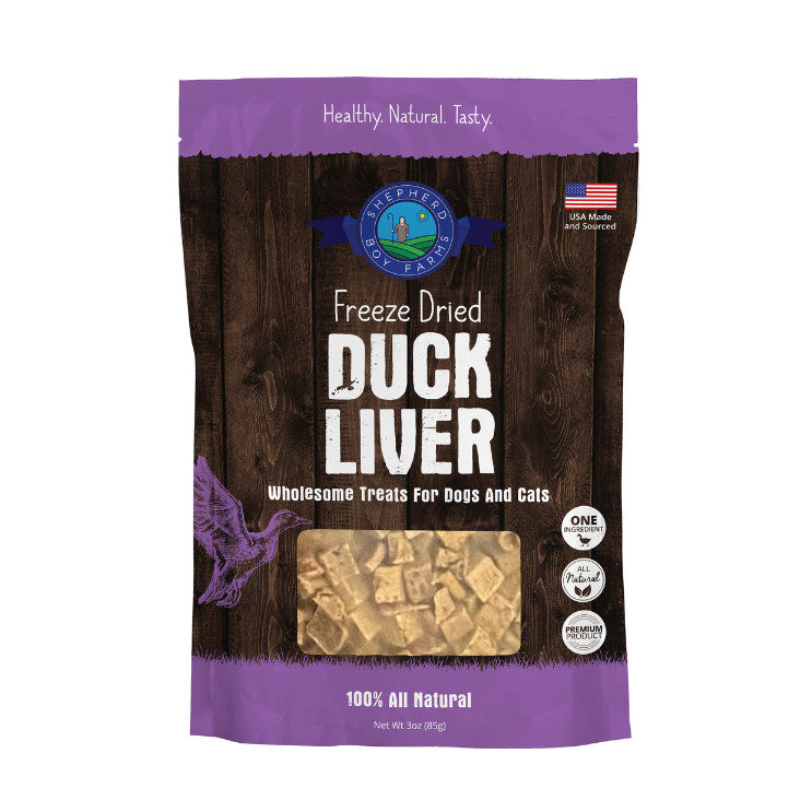 Shepherd Boy Farms Freeze-Dried Treats for Dogs & Cats 3oz  | Beef Chicken Duck Lamb Minnows Pork Bison