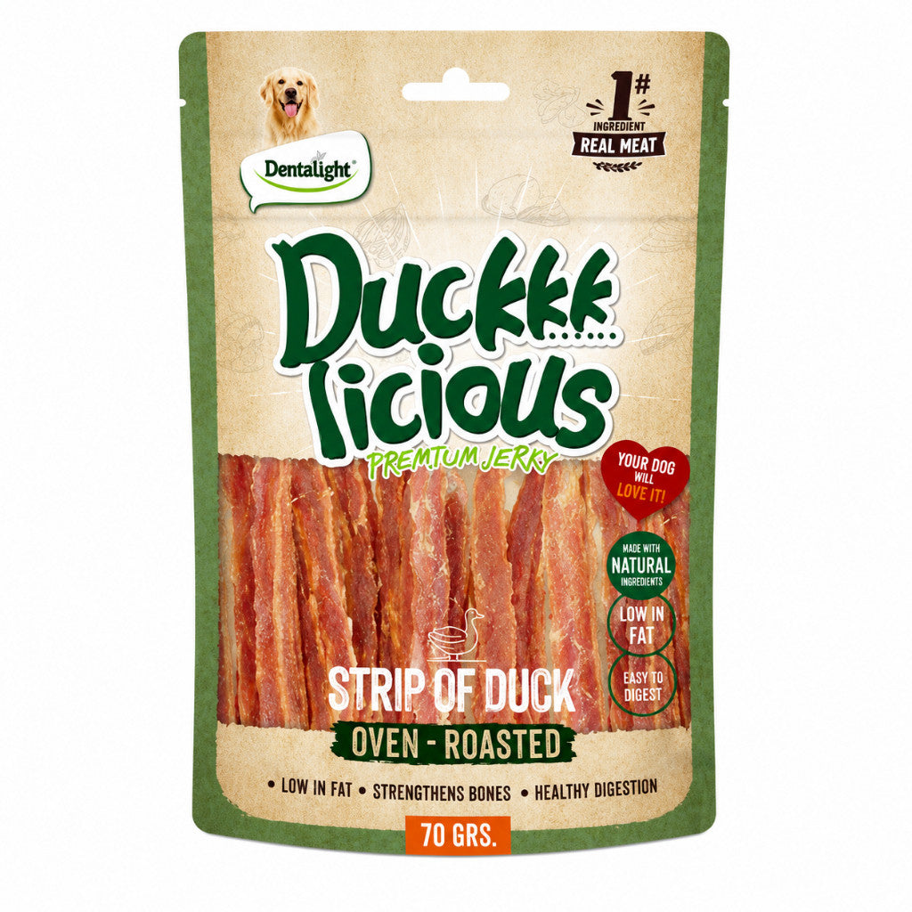 Dentalight Dog Treats 70g Jerky | Chicken Duck Salmon Rawhide Sweet Potato