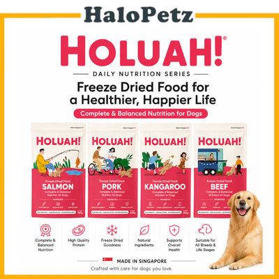 Holuah! Freeze Dried Food For Dogs 380/400g - Beef | Kangaroo | Pork | Salmon
