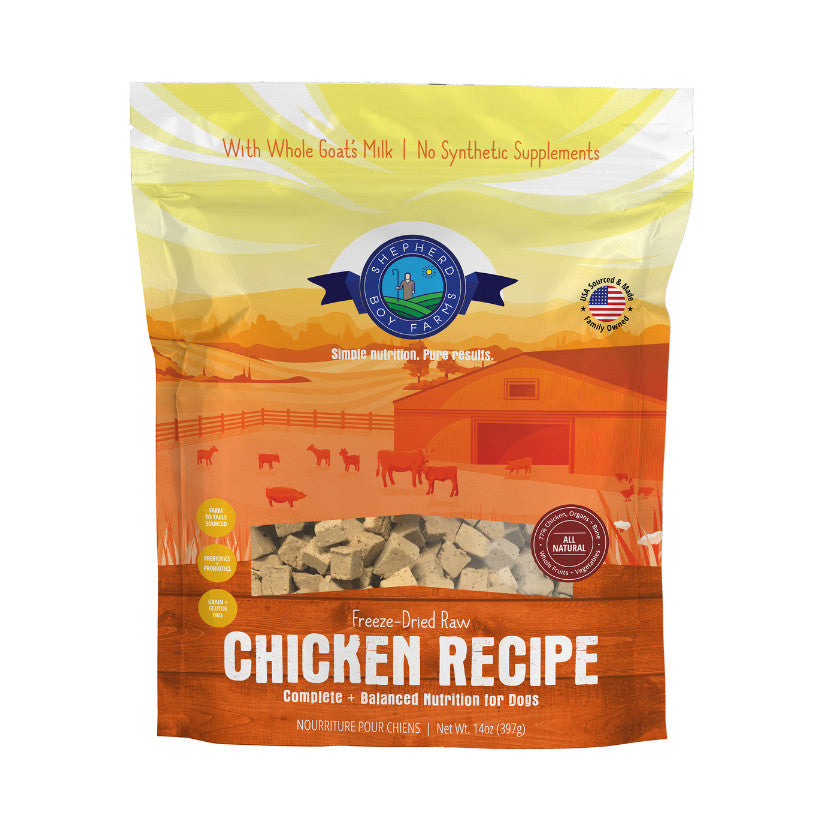 Shepherd Boy Farms Freeze-Dried Raw Dog Food Recipe 14oz | Chicken | Beef | Fish | Pork | Bison | Rabbit | Venison