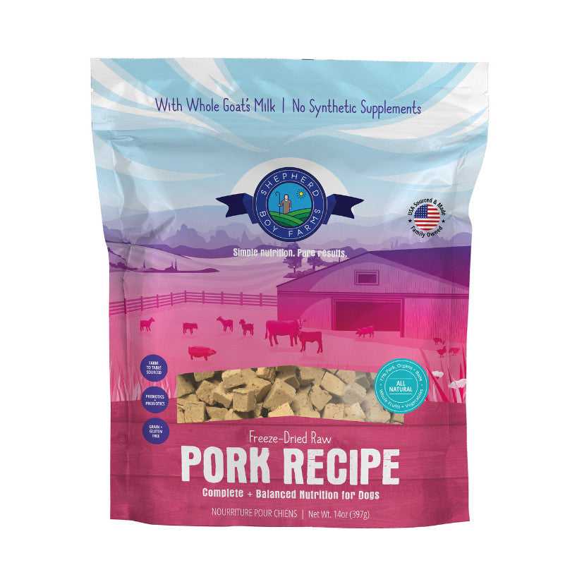 Shepherd Boy Farms Freeze-Dried Raw Dog Food Recipe 14oz | Chicken | Beef | Fish | Pork | Bison | Rabbit | Venison