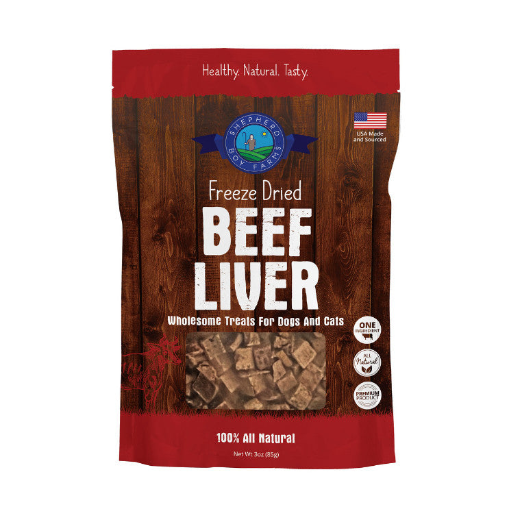 Shepherd Boy Farms Freeze-Dried Treats for Dogs & Cats 3oz  | Beef Chicken Duck Lamb Minnows Pork Bison