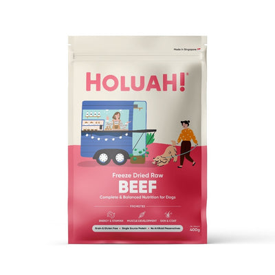 Holuah! Freeze Dried Food For Dogs 380/400g - Beef | Kangaroo | Pork | Salmon