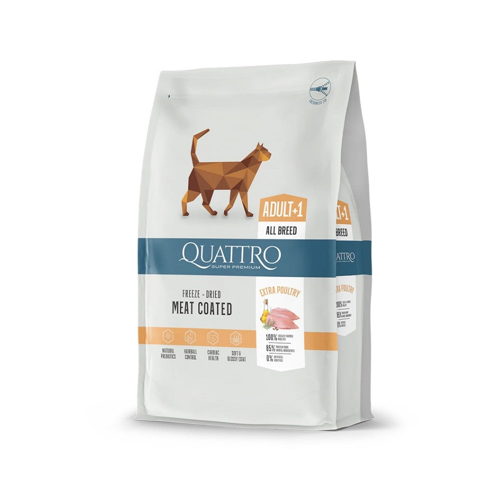 Quattro All Breed Dry Cat Food | Adult & Kitten | Poultry & Salmon