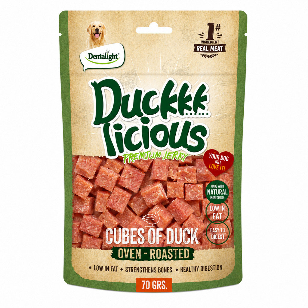 Dentalight Dog Treats 70g Jerky | Chicken Duck Salmon Rawhide Sweet Potato